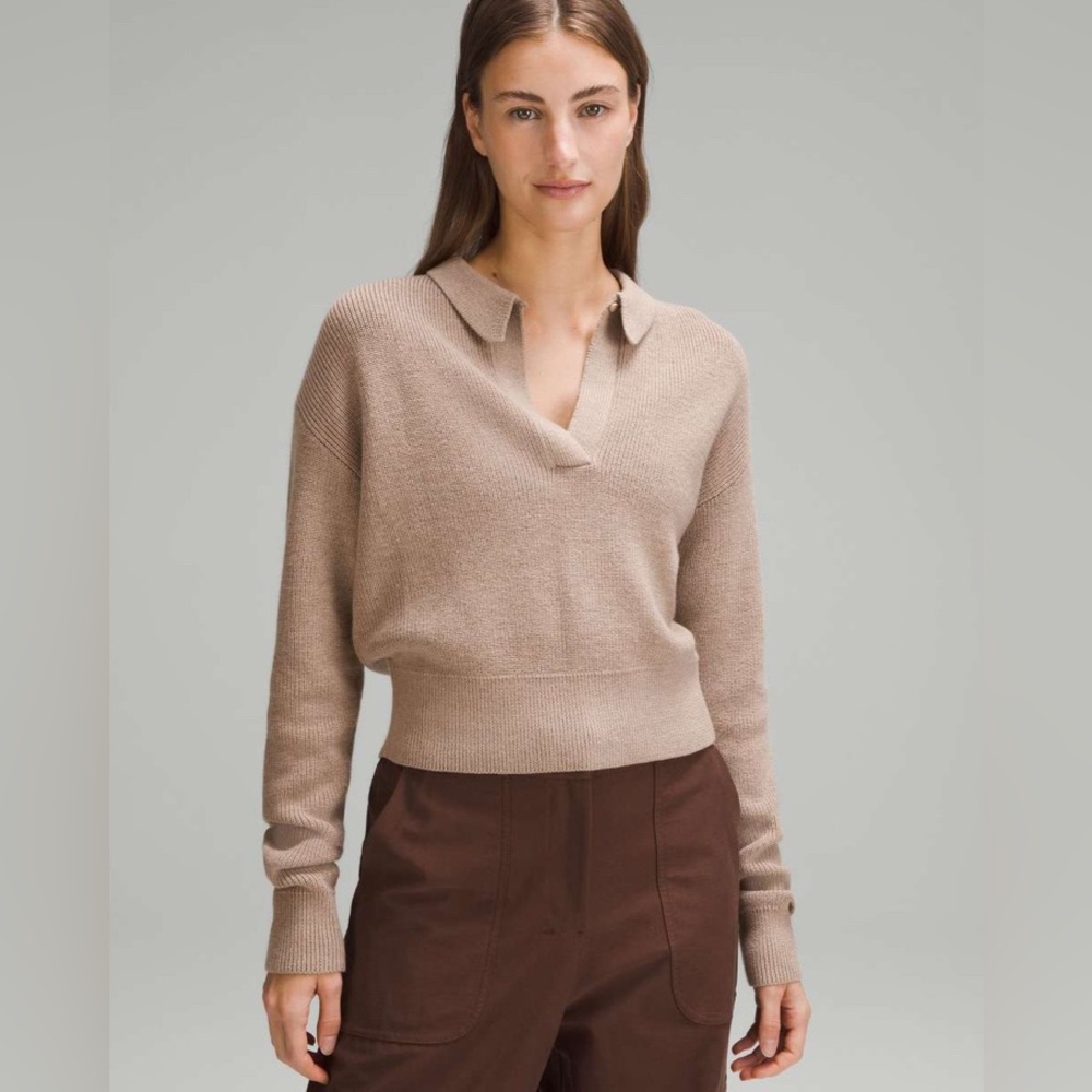 Lululemon Collared Merino Wool-Blend Sweater
